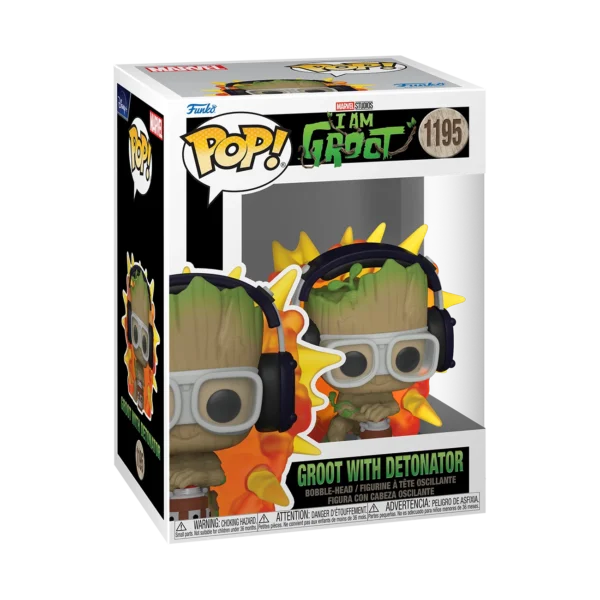 Funko Pop! Marvel Studios I Am Groot - Groot with Detonator #1195 - Image 2