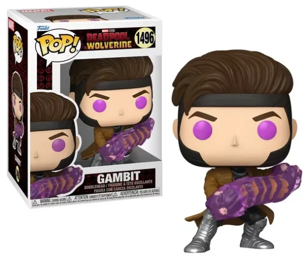 Funko Pop! Marvel Studios Deadpool & Wolverine - Gambit with Charged Cards #1496 - Image 3