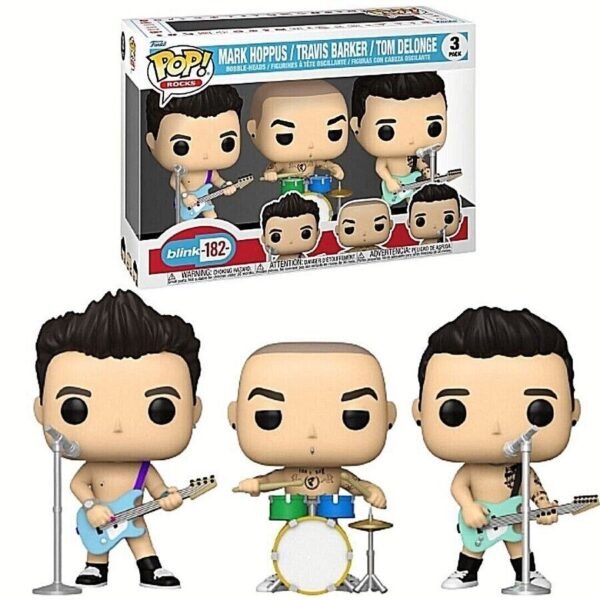 Funko Pop! Rocks Blink-182- 3Pack - Mark Hoppus/Travis Barker/Tom Delonge - Image 3