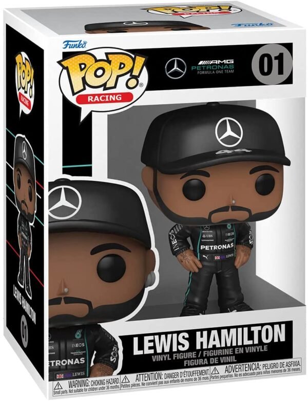 Funko Pop! Racing Merceds-Benz AMG Petronas Formula One Team - Lewis Hamilton #01 (Black Suit) - Image 2