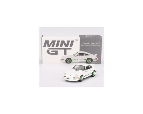 PORSCHE 911 CARRERA RS 2.7 GRAND PRIX 1973 WHITE WITH GREEN LIVERY - Image 5
